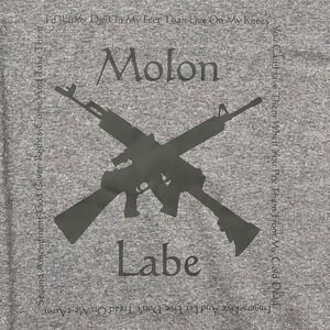 Molon Labe - Second Amendment - 2A - Graphic T-shirt - Size Large - Unisex